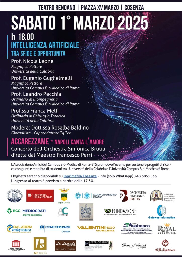 Amici del Campus Bio-Medico al Teatro Rendano di Cosenza